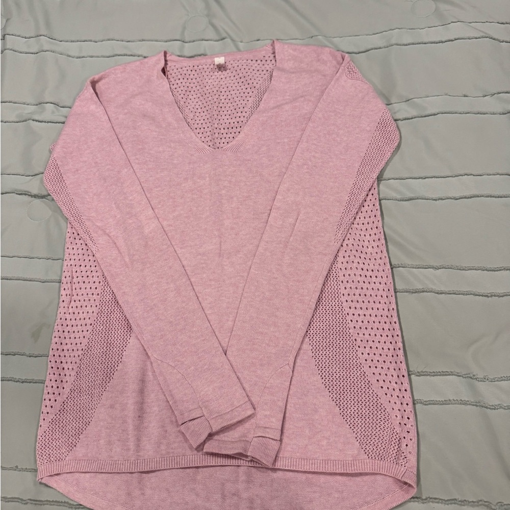 Lululemon Pink Lightweight Sweater Top Size 4